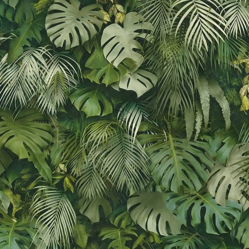Applique murale jungle tapis de feuilles de la jungle