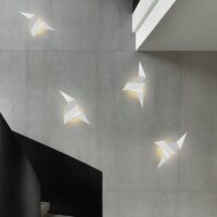 Applique murale moderne LED oiseau en métal