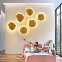Applique murale ronde en bois minimaliste et scandinave | Circle