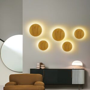 Applique murale ronde en bois minimaliste et scandinave | Circle